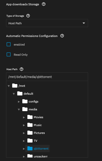 App downloads Storage example